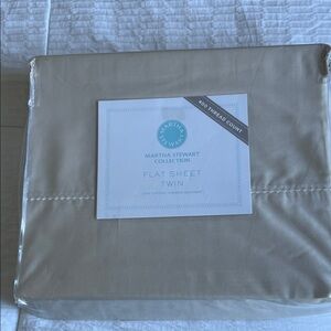 Martha Stewart Twin Flat Sheet - Elegant Tan